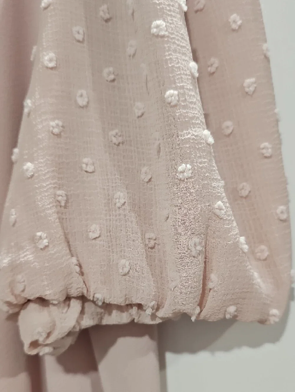 Adrianna Papell Blush Pink Puff Sleeve Blouse - Picture 4 of 4